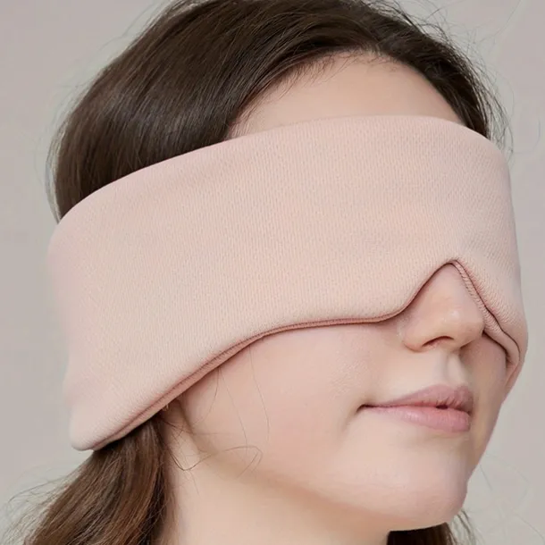 1pc Dual-use Double-sided Eye Mask, Blackout Sleep Eye Mask, Nap Viscose Eye Mask, Soundproof Anti-noise Simple Solid Color