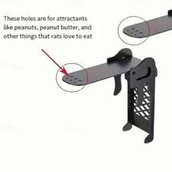 1pc Durable ABS Swing Rat Trap - No Power Needed, High-Strength Blue Plastic Mouse Catcher with Bait Holder for Effective Rodent Control, Single Use