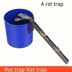 1pc Durable ABS Swing Rat Trap - No Power Needed, High-Strength Blue Plastic Mouse Catcher with Bait Holder for Effective Rodent Control, Single Use