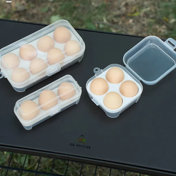 1Pc Egg Holder for Camping - Shockproof Container Holds 6 Eggs for Hiking & Backpacking