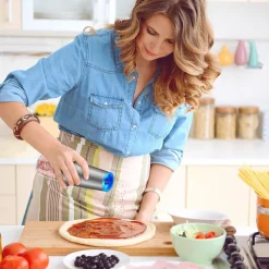 1pc Electric Salt and Pepper Grinder, Gravity Sensor, Automatic Pepper Mill, One Hand Operation, Battery-Operated with Adjustable Coarseness, Blue Led Light