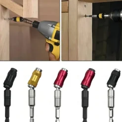 1pc Electric Screwdriver Metal Drill Bit With Straight & Pivot Modes, Metal Woodworking Tools