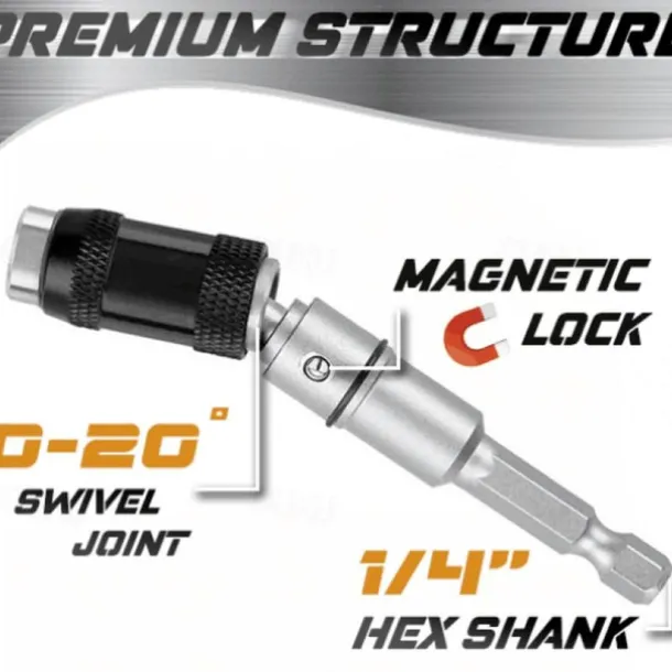 1pc Electric Screwdriver Metal Drill Bit With Straight & Pivot Modes, Metal Woodworking Tools