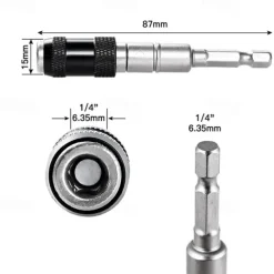 1pc Electric Screwdriver Metal Drill Bit With Straight & Pivot Modes, Metal Woodworking Tools