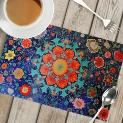 1PC Ethnic Pattern Placemat Table Mat 12x18 Inch Table Mats for Party Kitchen Dining Decoration