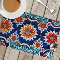 1PC Ethnic Pattern Placemat Table Mat 12x18 Inch Table Mats for Party Kitchen Dining Decoration