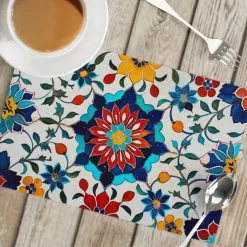 1PC Ethnic Pattern Placemat Table Mat 12x18 Inch Table Mats for Party Kitchen Dining Decoration