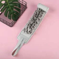 1pc Exfoliating Back Scrubber For Shower, Double Sided Exfoliating Cloth With Strap, Long Handle Back Scrubber Cloth, Body Scrubber, Sponge Back Washer Cleaner, For Women Men Deep Body Washing