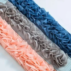 1pc Exfoliating Back Scrubber For Shower, Double Sided Exfoliating Cloth With Strap, Long Handle Back Scrubber Cloth, Body Scrubber, Sponge Back Washer Cleaner, For Women Men Deep Body Washing