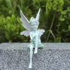 1pc Fairy Statue Garden Decoration Fairy Genie Statue Resin Crafts Flower Fairy Garden Decoration