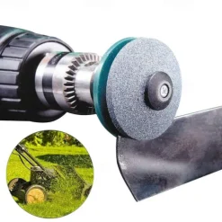 1pc Faster Lawn Mower Sharpener, Lawnmower Blade Sharpener, Universal Grinding Rotary Drill Cuts