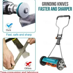 1pc Faster Lawn Mower Sharpener, Lawnmower Blade Sharpener, Universal Grinding Rotary Drill Cuts