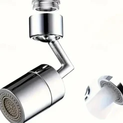 1pc Faucet Sprayer Attachment 720 Degree Rotating Faucet Aerator Accessories Adjustable Kitchen Sink Tap Head Water Saving Extend Nozzle For 0.87-0.94inch Faucet With Adapter