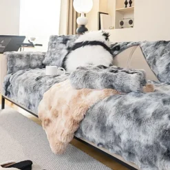 1pc Faux Rabbit Fur Couch Cover - Ultra-Soft and Luxurious Texture - Provides Cozy Warmth and Style - Protects Your Sofa from Spills, Stains, and Scratches - Easy to Install and Remove