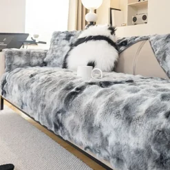 1pc Faux Rabbit Fur Couch Cover - Ultra-Soft and Luxurious Texture - Provides Cozy Warmth and Style - Protects Your Sofa from Spills, Stains, and Scratches - Easy to Install and Remove