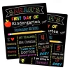 1pc First And Last Day Of School Chalkboard Sign 10''x12'' Double-Sided 1st Day Back To School Board Reusable Last Day Of School Sign For Girls Boys Of Preschool Kindergarten