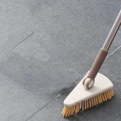 1pc Floor Scrub Brush Shower Scrubber Cleaning Bath Tub And Tile Scrubber Brush Long Handle Detachable Stiff Bristles For Cleaning Shower Bathroom Kitchen Balcony Wall 37.4” Length