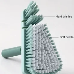 1pc Floor Scrub Brush Shower Scrubber Cleaning Bath Tub And Tile Scrubber Brush Long Handle Detachable Stiff Bristles For Cleaning Shower Bathroom Kitchen Balcony Wall 37.4” Length