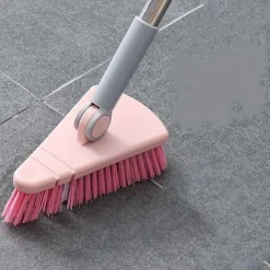 1pc Floor Scrub Brush Shower Scrubber Cleaning Bath Tub And Tile Scrubber Brush Long Handle Detachable Stiff Bristles For Cleaning Shower Bathroom Kitchen Balcony Wall 37.4” Length