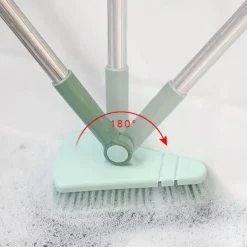 1pc Floor Scrub Brush Shower Scrubber Cleaning Bath Tub And Tile Scrubber Brush Long Handle Detachable Stiff Bristles For Cleaning Shower Bathroom Kitchen Balcony Wall 37.4” Length