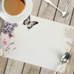 1PC Floral Placemat Table Mat 12x18 Inch Table Mats for Party Kitchen Dining Decoration