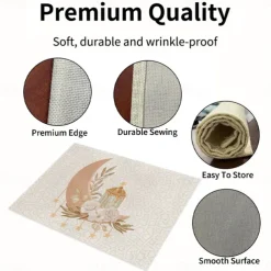 1PC Floral Placemat Table Mat 12x18 Inch Table Mats for Party Kitchen Dining Decoration