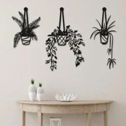 1pc Flowers Vases Metal Wall Art Outdoor Decor Rust Proof Wall Sculpture Ideal For Garden, Home, Farmhouse, Patio And Bedroom