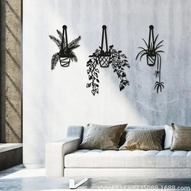 1pc Flowers Vases Metal Wall Art Outdoor Decor Rust Proof Wall Sculpture Ideal For Garden, Home, Farmhouse, Patio And Bedroom