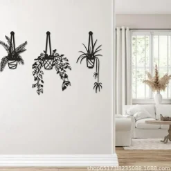 1pc Flowers Vases Metal Wall Art Outdoor Decor Rust Proof Wall Sculpture Ideal For Garden, Home, Farmhouse, Patio And Bedroom