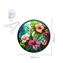 1pc Flowers Wall Hanging Suncatcher for Home and Garden Decor - Perfect for Home Decor