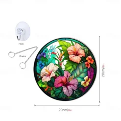 1pc Flowers Wall Hanging Suncatcher for Home and Garden Decor - Perfect for Home Decor