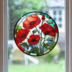 1pc Flowers Wall Hanging Suncatcher for Home and Garden Decor - Perfect for Home Decor