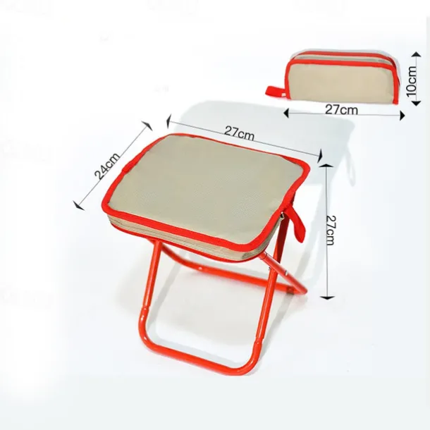 1pc Foldable Stool Collapsible Stool with Storage Bag - Portable Camping Seat & Organizer