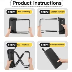 1pc Foldable Stool Collapsible Stool with Storage Bag - Portable Camping Seat & Organizer