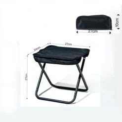 1pc Foldable Stool Collapsible Stool with Storage Bag - Portable Camping Seat & Organizer