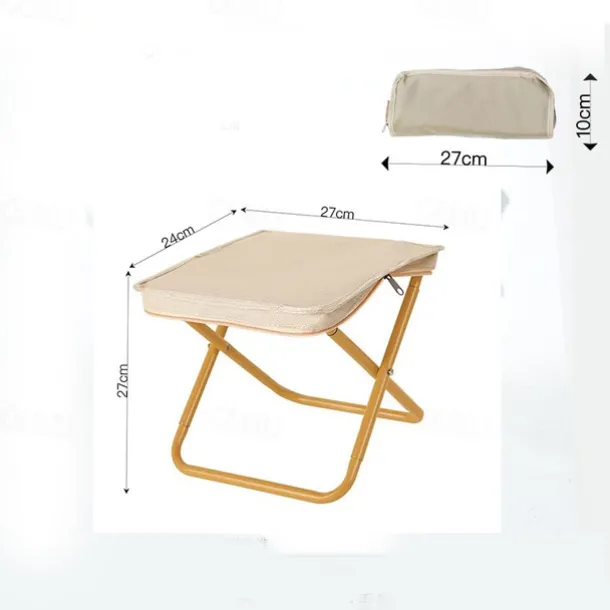 1pc Foldable Stool Collapsible Stool with Storage Bag - Portable Camping Seat & Organizer
