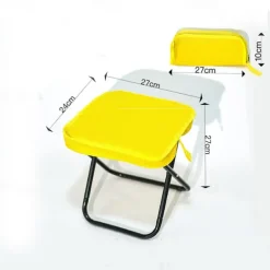 1pc Foldable Stool Collapsible Stool with Storage Bag - Portable Camping Seat & Organizer