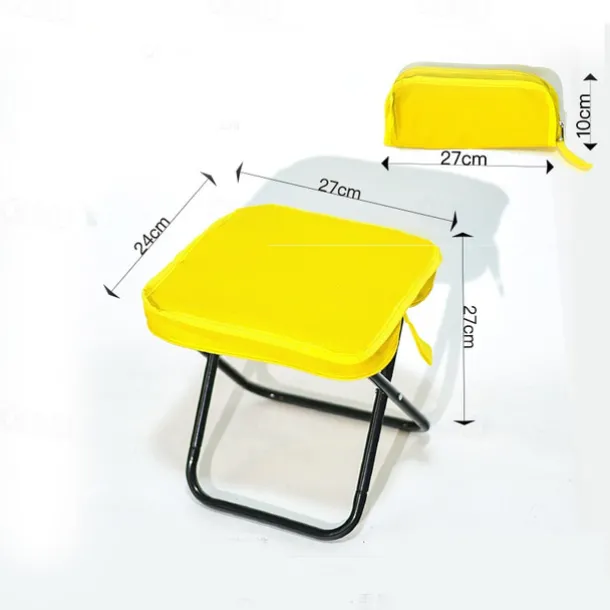 1pc Foldable Stool Collapsible Stool with Storage Bag - Portable Camping Seat & Organizer