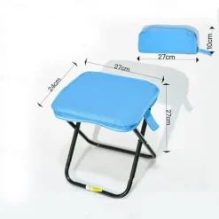 1pc Foldable Stool Collapsible Stool with Storage Bag - Portable Camping Seat & Organizer