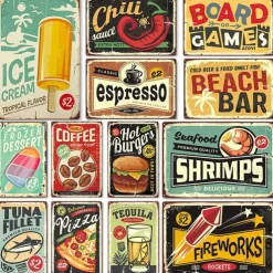 1pc Food Metal Tin Sign Summer Beach Tin Sign Vintage Beach Signs Wall Decor, Painting Wall Hanging For Beer Bar Decor Home Decor Restaurant Wall Art Metal Tin Sign 20x30cm/8''x12''