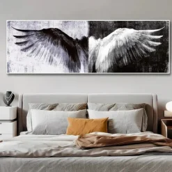 1pc Frameless Angel Wings Canvas Art Enhance Your Home Decor with a Modern Touch!