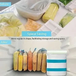 1pc Freezer Food Block Maker, Freezer Food Block Maker, Meal Prep Bag Container To Freeze Leftovers And Soup, Soup Freezer Molds, Freezer Tray For Soup, Sauce, Broth, Stew And Smoothies, Restaurant Ki