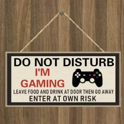 1pc Game Wall Hanging, Game Pattern Plaque Sign Wll Decor Accessories, For Pet Shop Cafe Room Decor Household Items 4''x8'' (10cmx20cm)