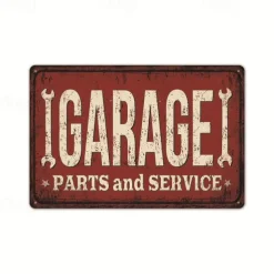 1pc Garage Metal Tin Sign, Car Vintage Plaque Decor, Home Decor, Restaurant Decor, Bar Decor, Cafe Decor, Garage Decor, Wall Decor, Water-proof, Dust-proof20x30cm/8''x12''
