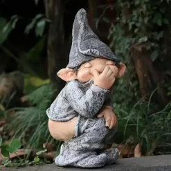 1pc Garden Gnome Outdoor Statue, Naughty Knome Figurine Lawn Ornament Dwarf Sculpture Patio Yard Decor Landscape Porch Decoration Outside Gifts
