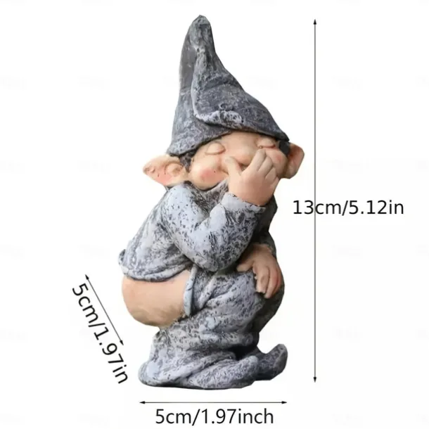 1pc Garden Gnome Outdoor Statue, Naughty Knome Figurine Lawn Ornament Dwarf Sculpture Patio Yard Decor Landscape Porch Decoration Outside Gifts