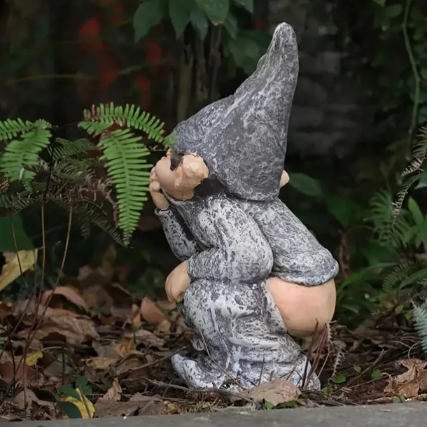 1pc Garden Gnome Outdoor Statue, Naughty Knome Figurine Lawn Ornament Dwarf Sculpture Patio Yard Decor Landscape Porch Decoration Outside Gifts