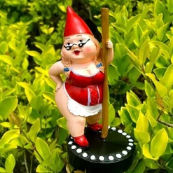 1pc Garden Steel Pipe Dancer, Resin Handicraft Statue, Garden Ornaments, Micro Landscape For Home & Office, Indoor/Outdoor Decoration,