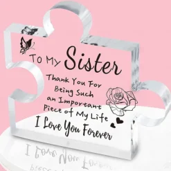 1pc, Gifts For Women, Engraved Puzzle Acrylic Plaque 3.94 X 3.94 Inch (About 10 X 10 Cm), Birthday Gifts For Women Friendship, Friendship Gifts For Women Men Girls Her, Gifts For Good Friends.