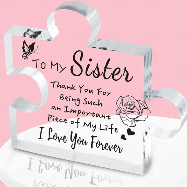 1pc, Gifts For Women, Engraved Puzzle Acrylic Plaque 3.94 X 3.94 Inch (About 10 X 10 Cm), Birthday Gifts For Women Friendship, Friendship Gifts For Women Men Girls Her, Gifts For Good Friends.